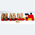 educational toy wooden toy train with alphabet blocks